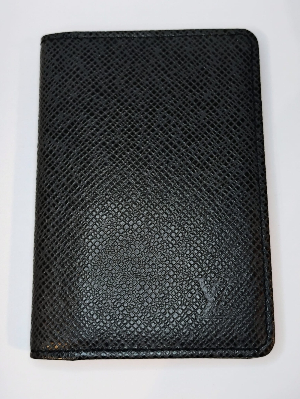 EUC Louis Vuitton Card Holder - Black Taiga Leather w/Box